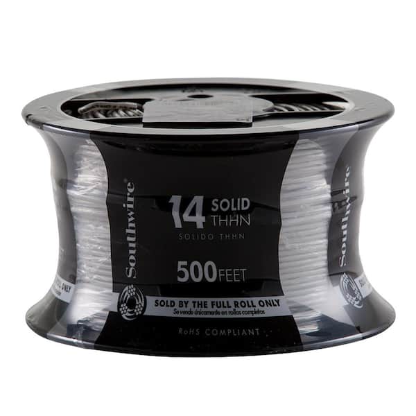 TFN 18 AWG 500' White 18 Gauge Solid Copper Wire