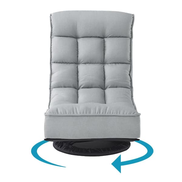 Loungie Hutson Grey Chair 3 Adjustable Positions Linen