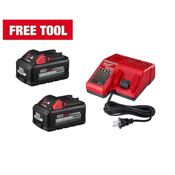 M18 18-Volt Lithium-Ion High Output Starter Kit with Two 6.0 Ah Battery and Charger