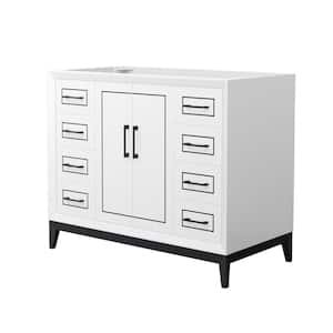 Marlena 41.75 in. W x 21.75 in. D x 34.5 in. H Single Bath Vanity Cabinet without Top in White