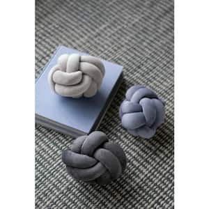 Gray Channing Small Velvet Knots 6 in. Dia (Set of 3)