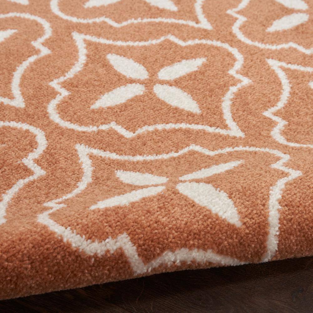 Copper and Ivory Moroccan Trellis 5' x 7' Outdoor Rug