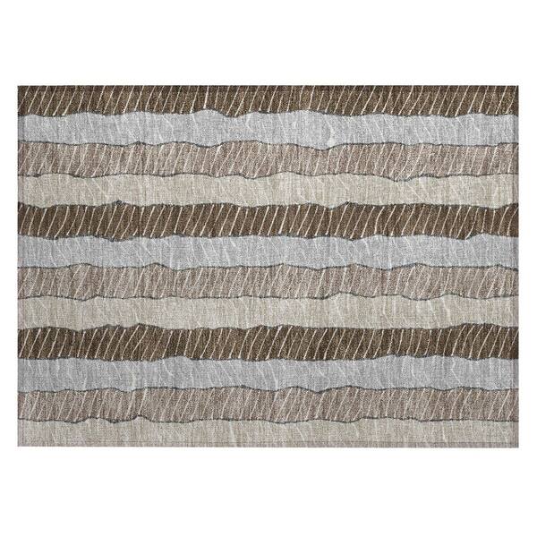 Chantille Machine Washable Indoor/Outdoor Abstract ACN3039 Chocolate 2 ft. x 3 ft. Accent Rug