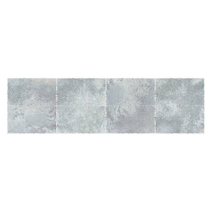 Imprint 11.42 in. x 39.4 in. 3rd Fired Blue and Green Ceramic Dotted Wall and Floor Tile (12.49 sq. ft./case) (4-pack)