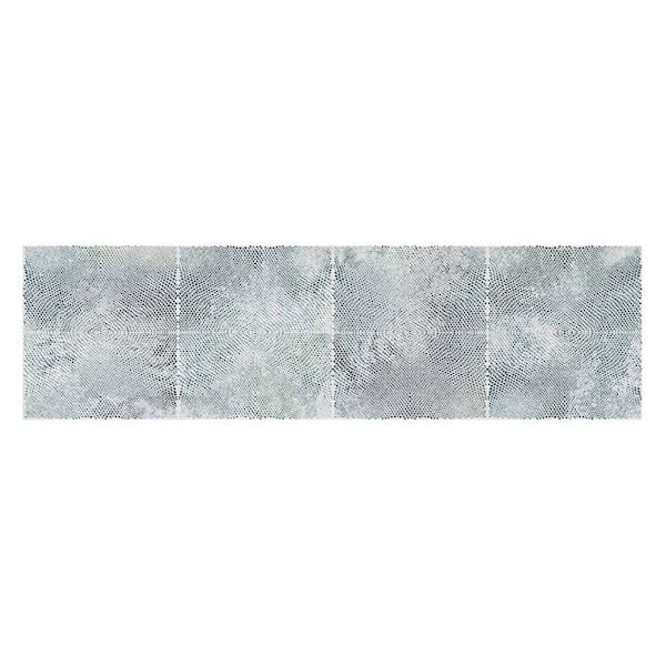 Apollo Tile Imprint 11.42 in. x 39.4 in. 3rd Fired Blue and Green Ceramic Dotted Wall and Floor Tile (12.49 sq. ft./case) (4-pack)