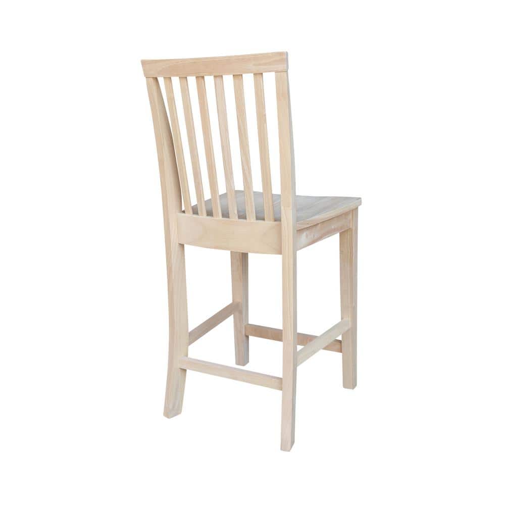 Adjustable Natural Parawood Mission 24" Counter Stool