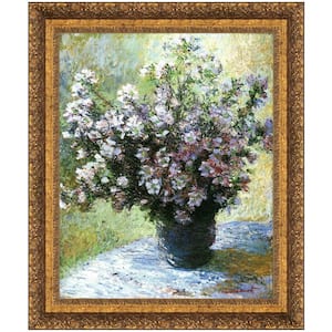 Vase of Flowers, 1882 by Claude Monet Framed Home Oil Painting Art Print 27 in. x 23 in.