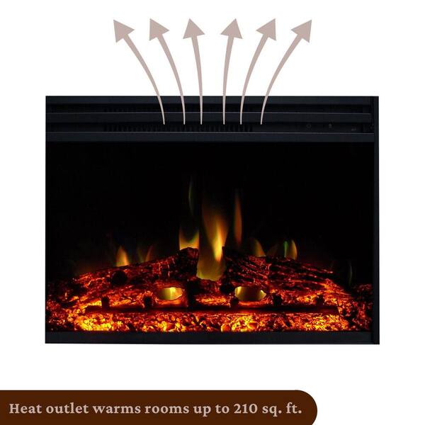 Cambridge Sienna 34 in. Electric Fireplace Heater in Mahogany with Mantel,  Enhanced Log Display and Remote Control CAM3437-1MAHLG3 - The Home Depot