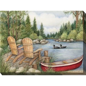 Red Canoe Outdoor Art 40 in. x 30 in.