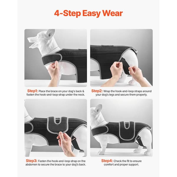 SKYSHALO Dog Back Brace for IVDD, Orthopedic Support Back Brace