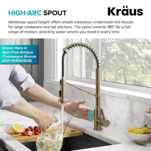 KRAUS Bolden Single Handle Touchless Sensor Commercial Style