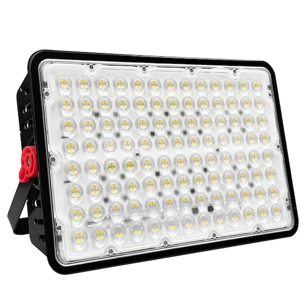 400W Black Hardwired Integrated LED Plug-in Landscape Flood Light IP66 Waterproof Adjustable Outdoor Fixture for Yard