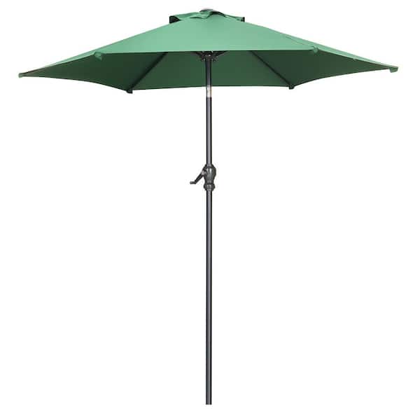 OVASTLKUY 7.5 ft. Market Table Outdoor Patio Umbrella in Green