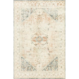 Rosette Clay/Ivory 7 ft. 6 in. x 9 ft. 6 in. Shabby-Chic Plush Cloud Pile Area Rug