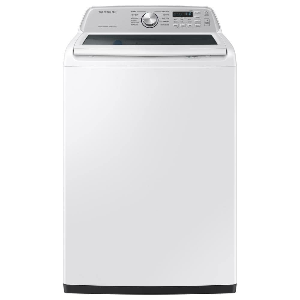 4.6 cu.ft. Large Capacity Smart Top Load Washer with ActiveWave Agitator and Active WaterJet in White