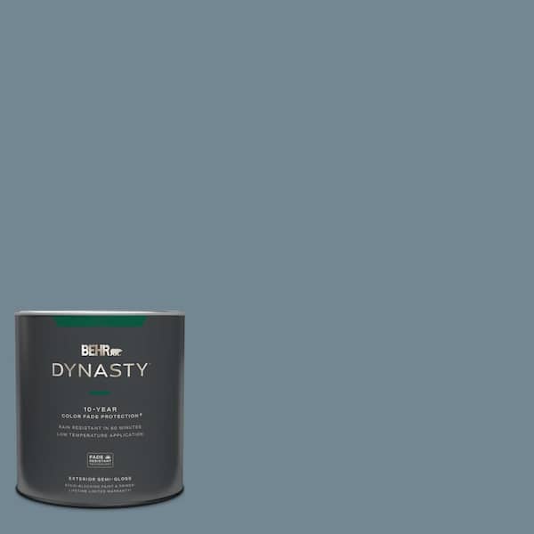 BEHR DYNASTY 1 qt. Home Decorators Collection #HDC-AC-24 Lyric Blue Semi-Gloss Exterior Stain-Blocking Paint & Primer