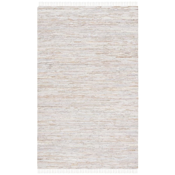 Vintage Leather 3 ft. x 5 ft. Beige Solid Marle Area Rug