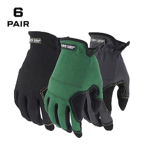 RUBBER LATEX COATED ORANGE SAFETY WORK GLOVES MENS BUILDERS GARDENING - View #2