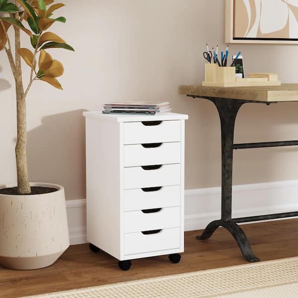 Drawer - Mahalo.lino。マイラン トップス Linon Home Decor Mcleod Rolling Cart Whitewash 6-Drawer