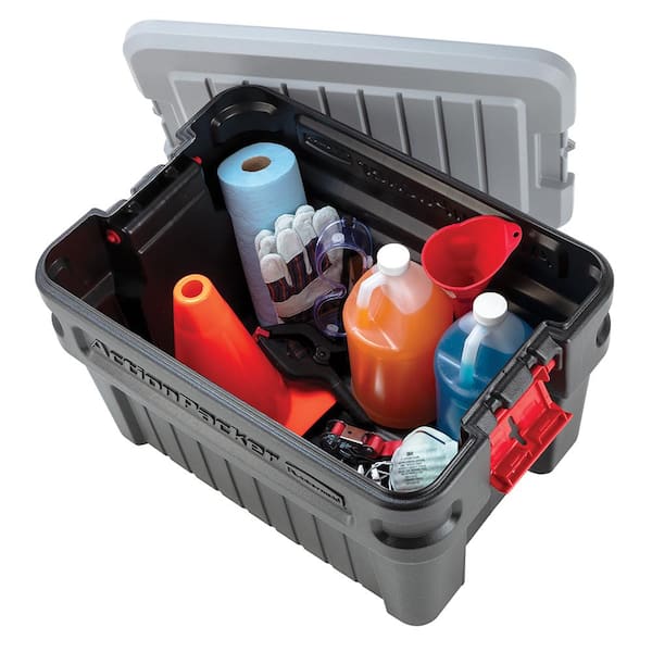 Rubbermaid® ActionPacker™ Lockable Storage Box 8 Gallon 20 x 14-5/8 x 12 -  Pkg Qty 4
