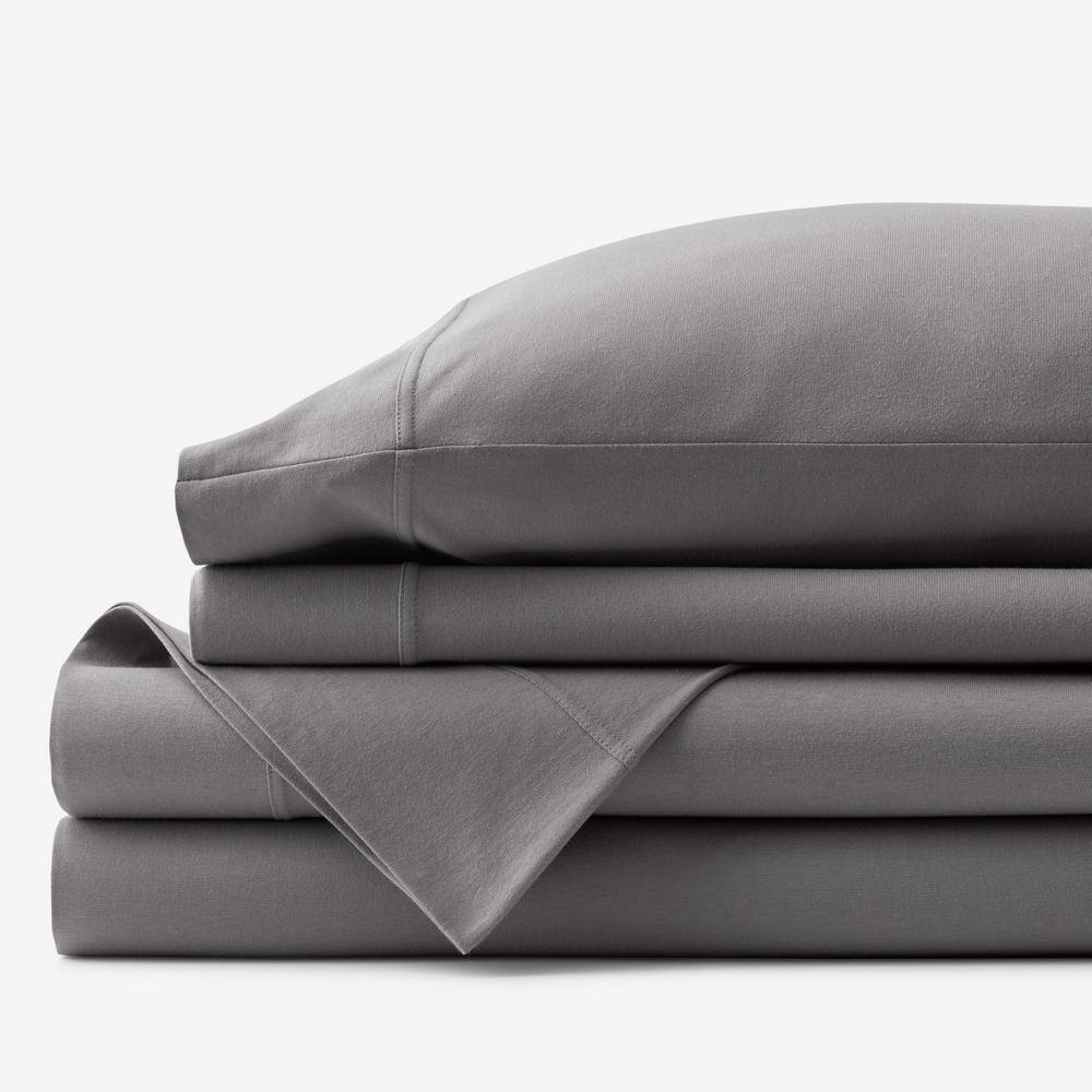Company Cotton 3-Piece Dark Gray Solid T-Shirt Soft Jersey Knit Twin XL Sheet Set price history on PriceWatchPro
