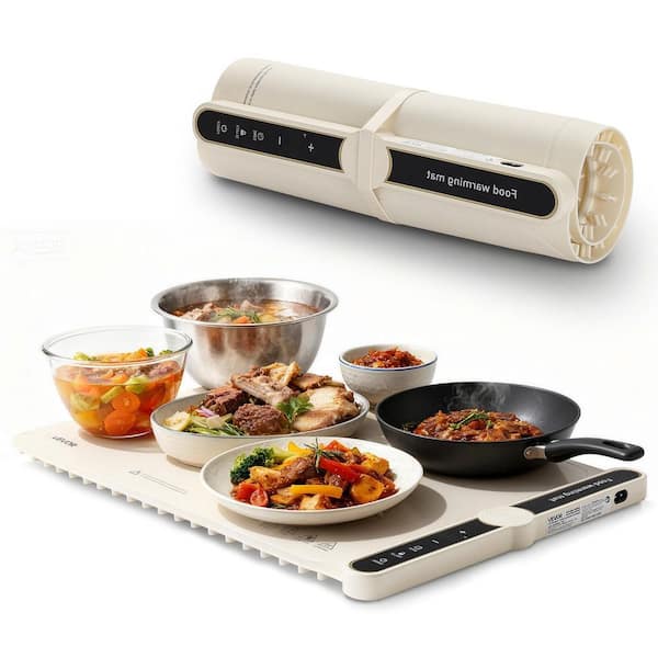 Electric Warming Tray, Food Mat for Buffet, Portable Silicone Food Warmer w/ 9 Temp Settings, Auto Shut-Off & Child Lock