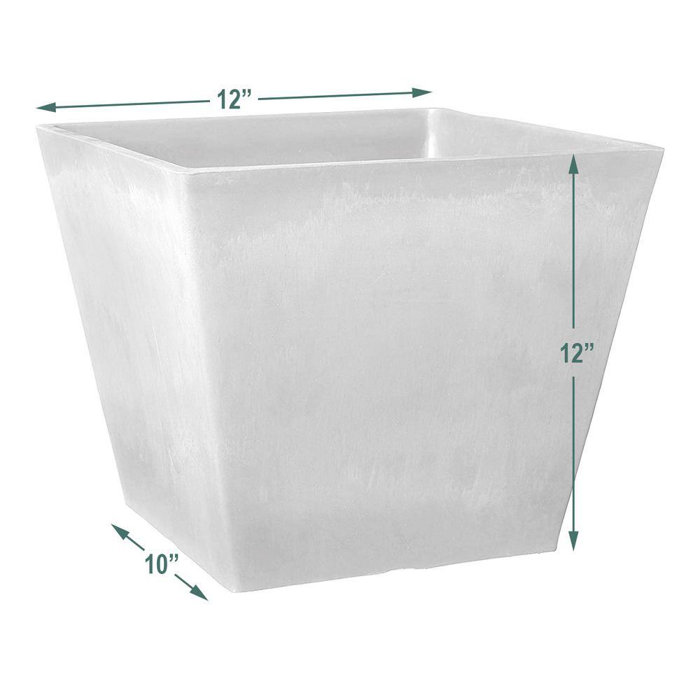 Terra Cotta 12" Recycled Composite Square Planter