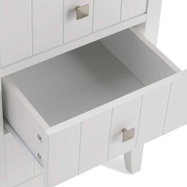 Acadian 18.1 W x 32.1 in. H 4-Drawer Floor Storage Bath Cabinet in Pure White Acadian 18.1 W x 32.1 in. H 4-Drawer Floor Storage Bath Cabinet in Pure White