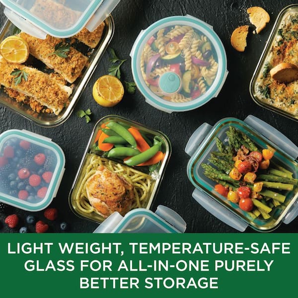 Glass Food Storage Containers with Lids 6 Piece Glass Meal Prep
