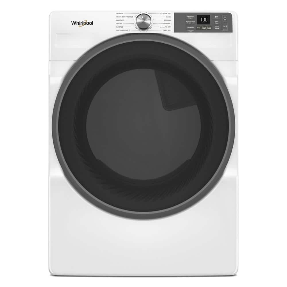 Whirlpool 7.4 cu. ft. vented Front Load Electric Dryer in White with Wrinkle Shield Option