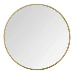 Medium Round Gold Casual Mirror (28 in. H x 28 in. W)