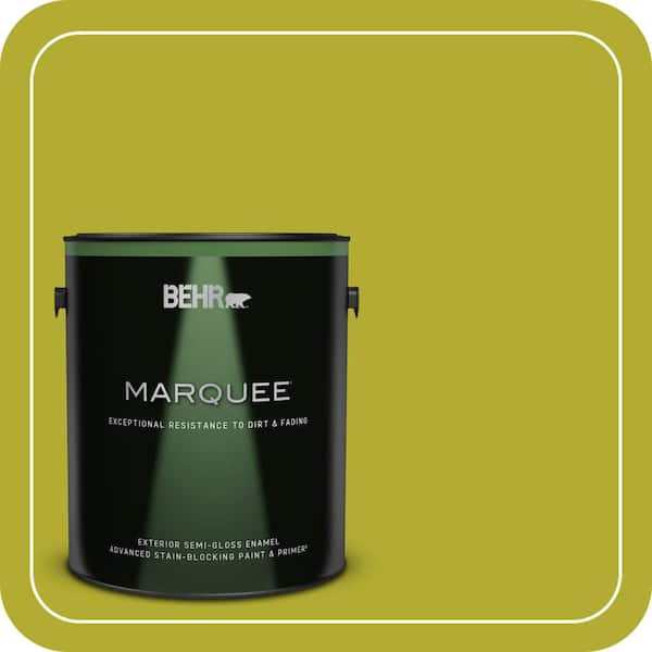BEHR MARQUEE 1 gal. #P340-6 Green Neon Semi-Gloss Enamel Exterior Paint & Primer