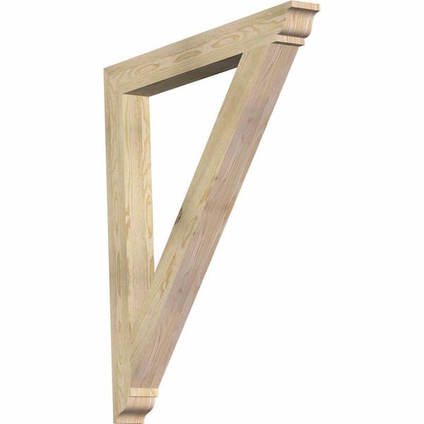 Ekena Millwork 4 in. x 44 in. x 38 in. Douglas Fir Traditional Rough Sawn Bracket