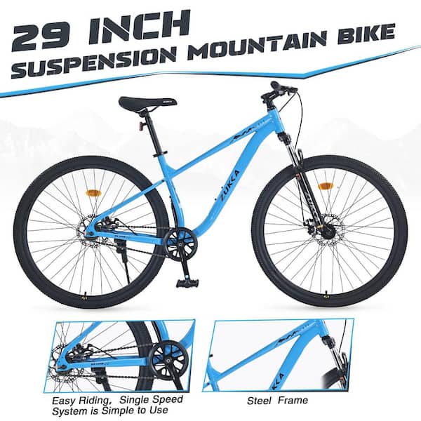 29 in. Aluminum Mountain Bike in Blue XZ506BZ12 - The Home Depot