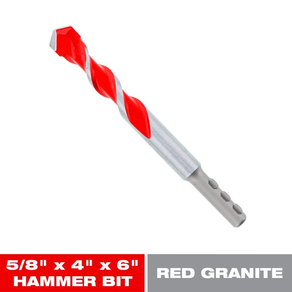 DIABLO - 5/8 in. x 4 in. x 6 in. SPEEDemon Red Granite Carbide Tipped Hammer Drill Bit