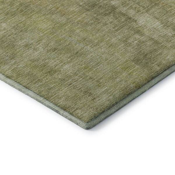 Mayfield Premium Machine Washable Abstract AMF1648 Aloe 2 ft. 3 in. x 7 ft. 6 in. Runner Rug