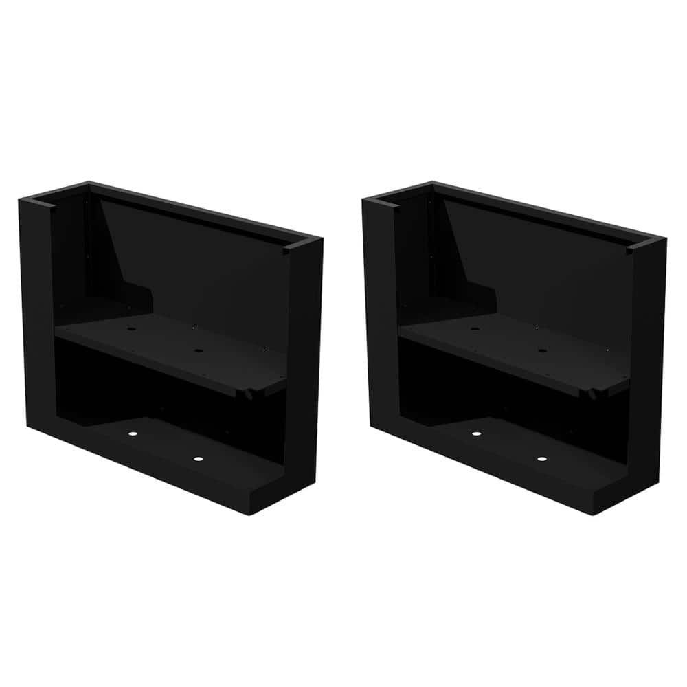 24 in. H x 30 in. W Black Metal Planter Box with Drainage Hole Modern Garden Yard Outdoor Planter Set for Patio price history on PriceWatchPro