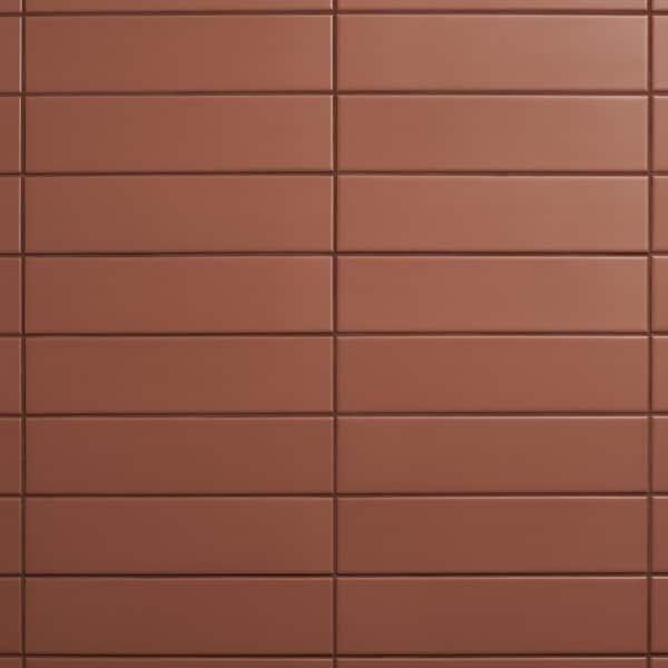 Sway Terracotta 2.75 in. x 11.02 in. Matte Porcelain Wall Tile (5.05 sq. ft./ Case)