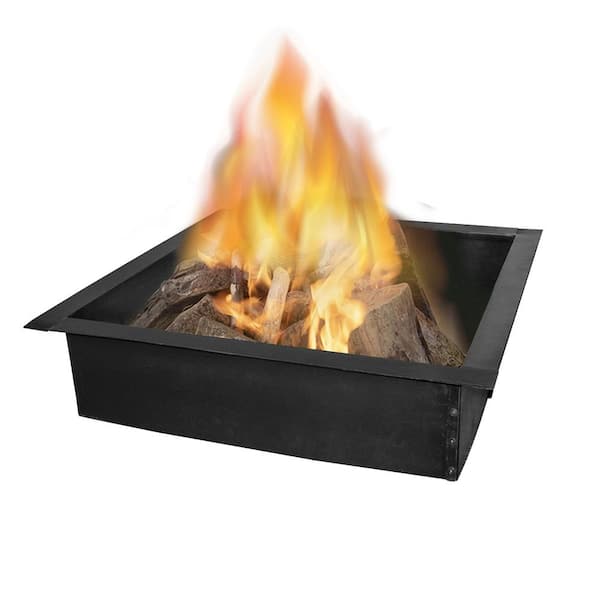 BLUE SKY OUTDOOR LIVING 36 in. x 10 in. Square Steel Wood Fire Pit 