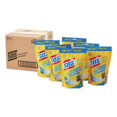 Blue Non-Scratch Soap Scrubber Sponge (8/Pack, 6-Packs/Carton)