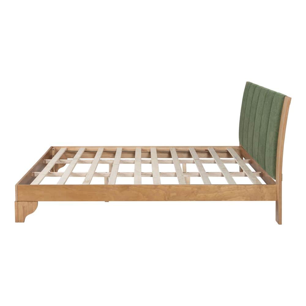 Ralph Modern Black+White Wood Frame Queen Size Platform Bed with Upholstered Headboard - thumbnail 10