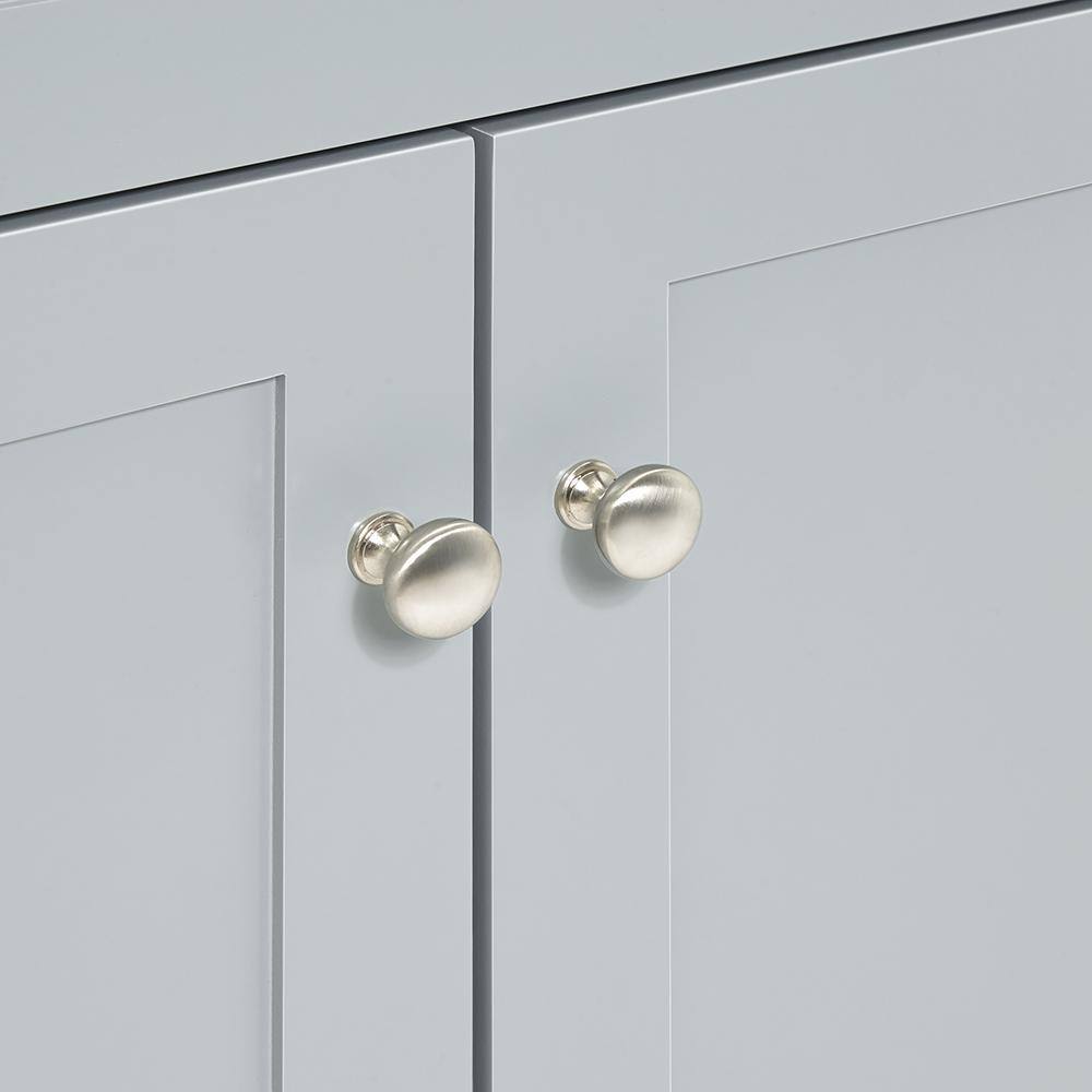 Hamlet 60" Gray Double Freestanding Vanity Cabinet with Nickel Hardware