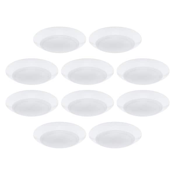 Disc 7.5 in. White Selectable 5CCT LED Flush Mount (10-Pack)