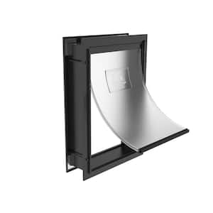9.3 in x 7.2 in Deluxe Aluminum Small Pet Door Adjustable Tunnel in Black