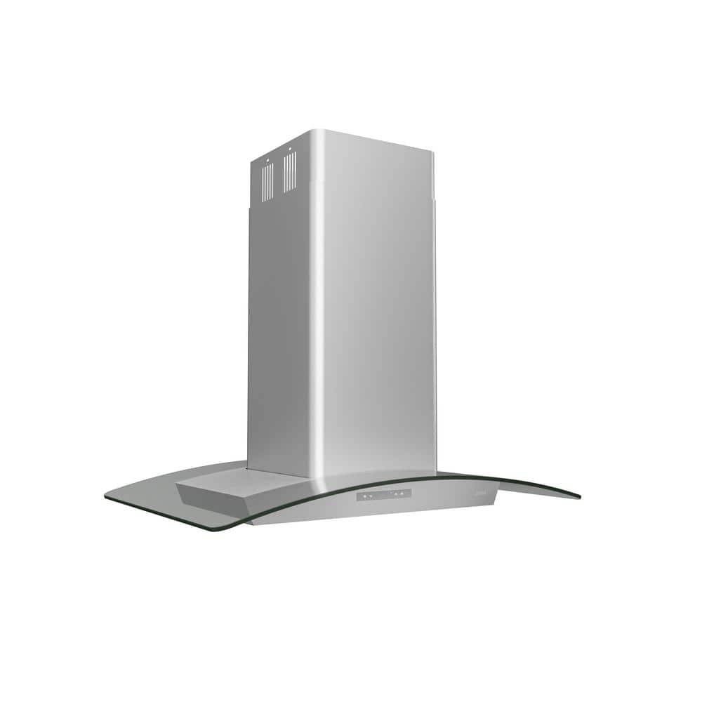 Milano 36" Stainless Steel Convertible Island Range Hood