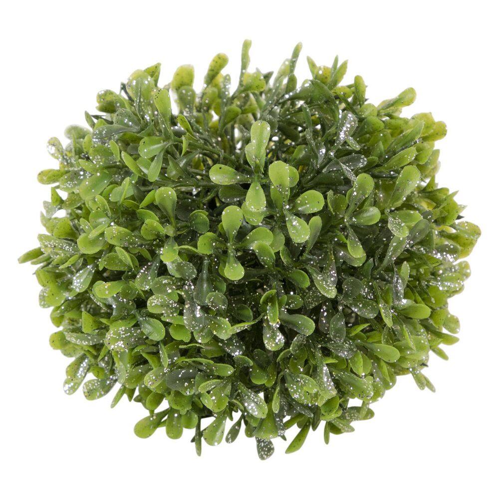 5 in. Green and Silver Glitter Artificial Boxwood Ball Topiary price history on PriceWatchPro