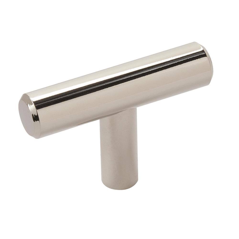 Polished Nickel Modern Bar Pull Knob 10-Pack