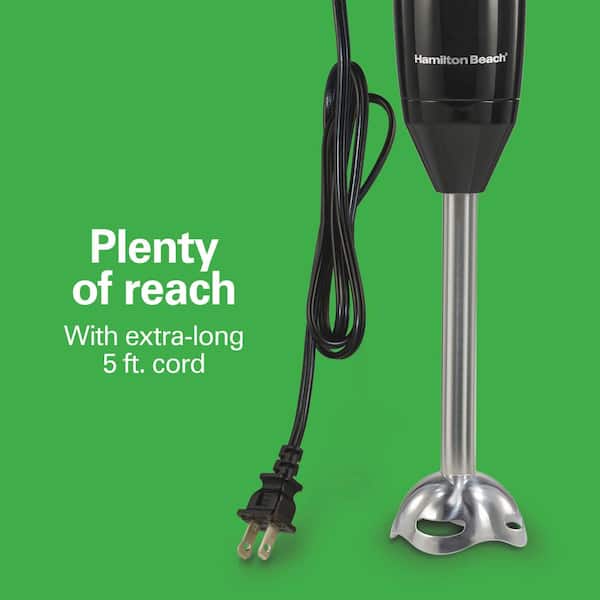 Hamilton Beach 2 Speed Black Immersion Blender with Blending Wand
