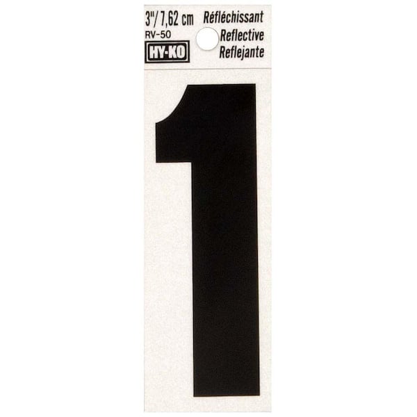 HY-KO 3 in. Self-Adhesive Vinyl Number 1