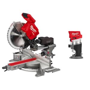 M18 FUEL 18V Lithium-Ion Brushless 12 in. Cordless Dual Bevel Sliding Compound Miter Saw with Compact Router